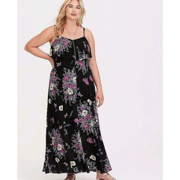 torrid Dresses & Skirts - Torrid fluted Jersey Maxi Dress
